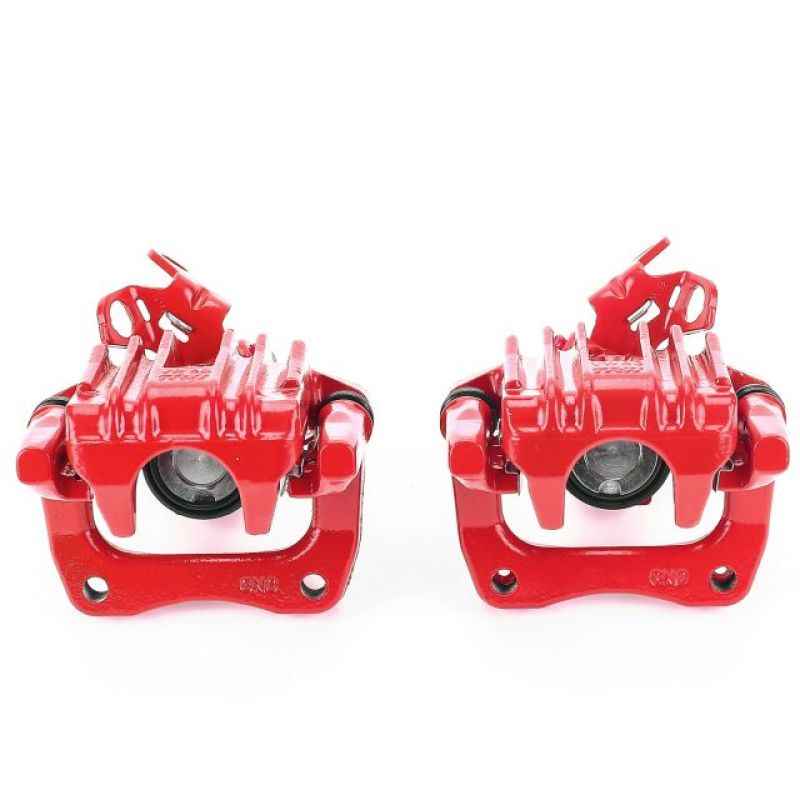 PSB Red Calipers - Power Stop 10-13 Audi A3 Rear Red Calipers w/Brackets - Pair