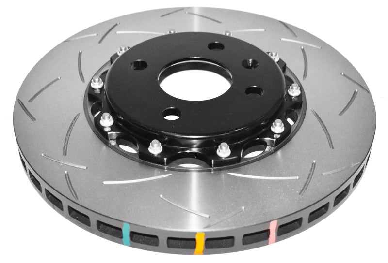 DBA 5000 Series Slotted Rotors - DBA 2012 Lotus Exige Front Slotted 5000 Series 2 Piece Rotor Assembled w/ Black Hat