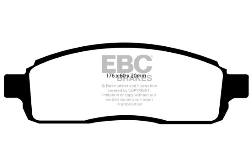 EBC Extra Duty Brake Pad Sets - EBC 04 Ford F150 4.2 (2WD) 6 Lug Extra Duty Front Brake Pads