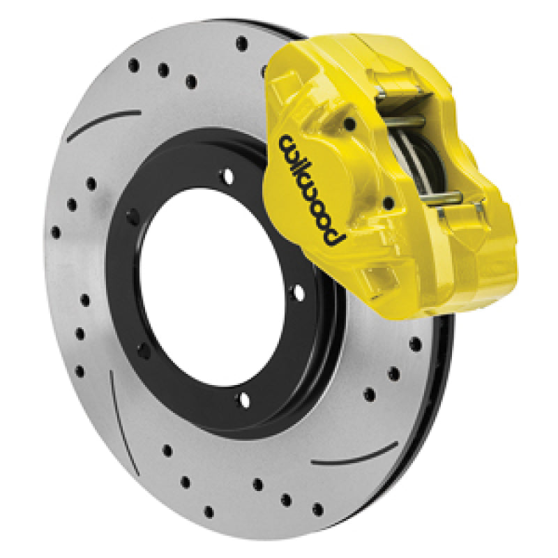 WIL D31 Brake Kits - Wilwood 69-74 Porsche 911 D31 11.10in. Front Brake Kit w/ Flex Lines - Drilled Rotors (Yellow)