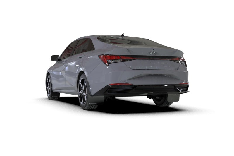 RAL UR Blk Flap/Grey Logo - Rally Armor 21-23 Hyundai Elantra Black UR Mud Flap w/Grey Logo