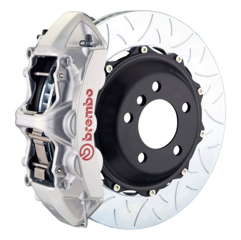 BRB Big Brake Kits - Brembo 05-09 F430 Challenge Front GT BBK 6 Piston Cast 380x32 2pc Rotor Slotted Type-3-Silver