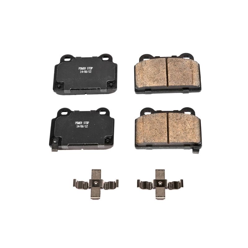 PSB Z17 Evolution Brake Pads - Power Stop 08-15 Mitsubishi Lancer Rear Z17 Evolution Ceramic Brake Pads w/Hardware