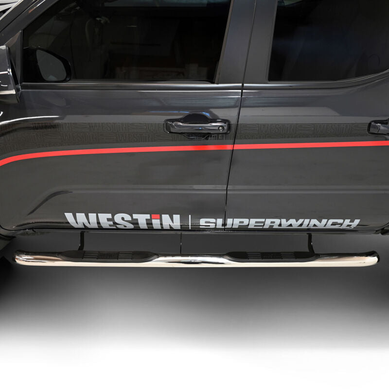 WES Nerf Bars - E-Series 3 - Westin 2024 Tacoma Double Cab E-Series 3 Nerf Step Bars - Stainless Steel