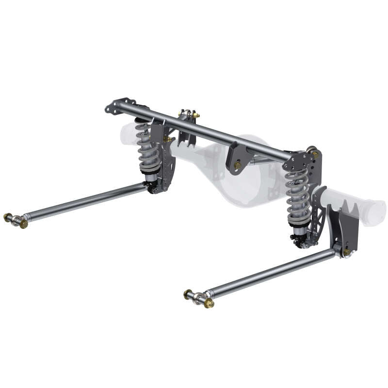 QAP Susp. Conversion System - QA1 HD Pro Rear Triangulated 4-Link Kit - Front Mount Single Adj Coilovers