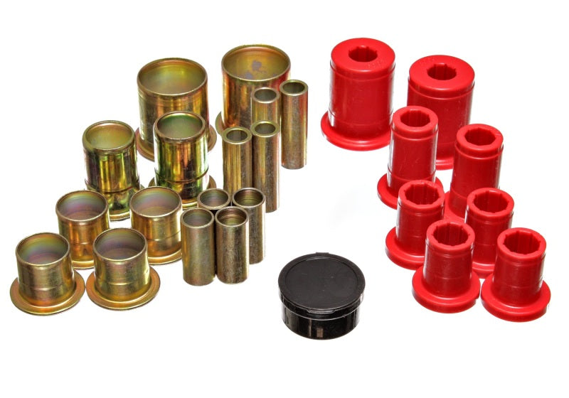 ES Cntrl Arm Bushings - Red - Energy Suspension 73-74 Camaro / 73 GrandAm/GrandPrix Red Control Arm Bushing Set - Complete Set