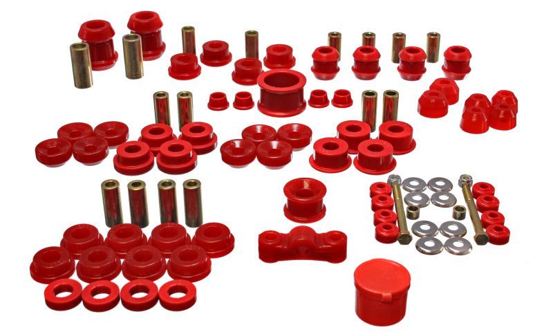 ES Hyper-Flex Sets - Red - Energy Suspension 94-01 Acura Integra (except Type R) Red Hyper-Flex Master Bushing Set