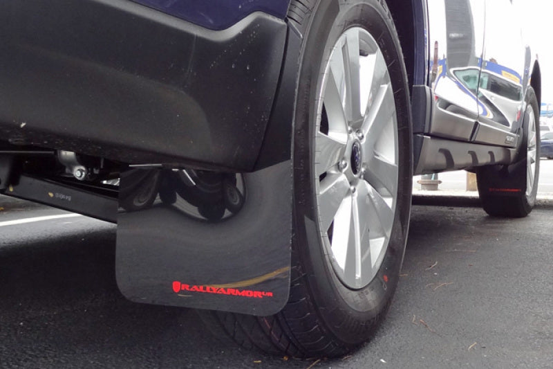 RAL UR Blk Flap/Rd Logo - Rally Armor 15-19 Subaru Outback Black UR Mud Flap w/ Red Logo