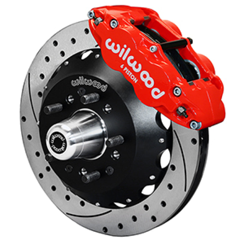WIL Superlite Brake Kit - Wilwood 55-57 Chevy Bel Air Superlite 6R Kit, 5 x 4.50in/4.75in Hub - 12.88in D&S Rotor - Red
