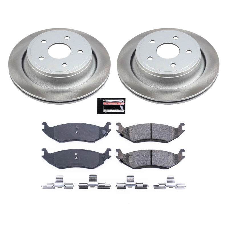PSB Semi-Coated Rotor Kits - Power Stop 19-22 Ram 1500 Classic Rear Semi-Coated Rotor Kit