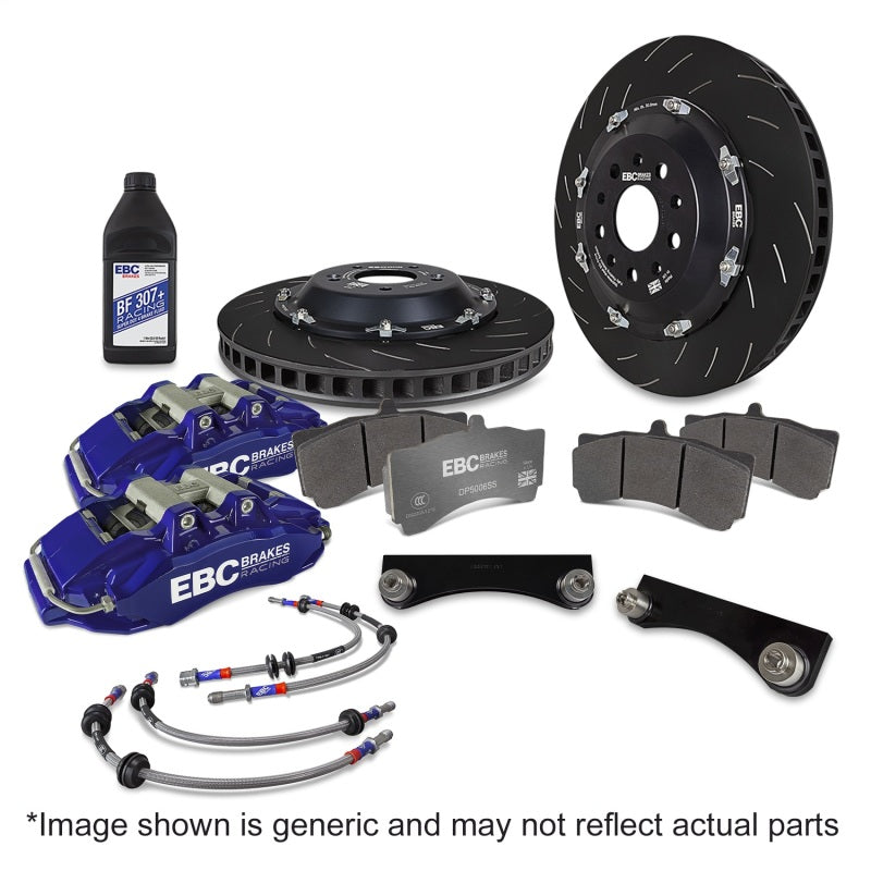 EBC Big Brake Kits - EBC Racing 07-13 BMW M3 (E90/E92/E82) Blue Apollo-6 Calipers 380mm Rotors Front Big Brake Kit