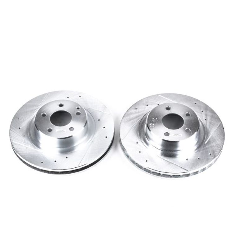 PSB Evolution Drill/Slot Rotor - Power Stop 99-03 Mercedes-Benz CL500 Front Evolution Drilled & Slotted Rotors - Pair