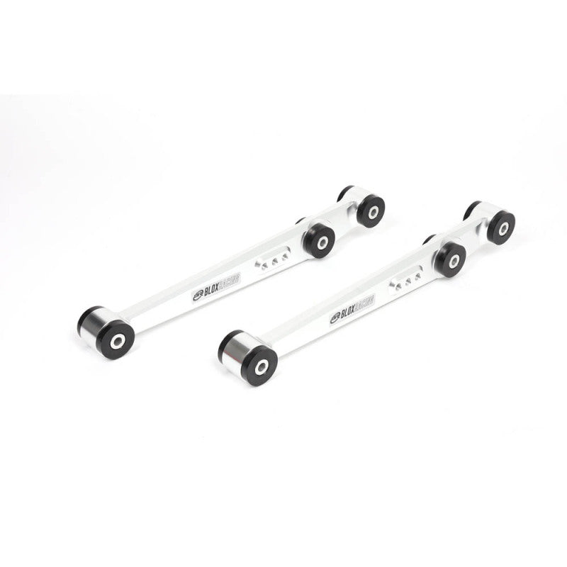 BX Lower Control Arms - BLOX Racing V2 Billet Rear Lower Control Arms Poly Bushings 96-00 Honda Civic - Raw