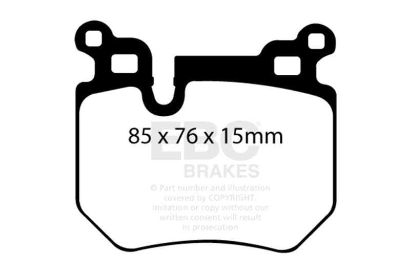 EBC Bluestuff Brake Pad Sets - EBC 08-10 BMW 135 3.0 Twin Turbo Bluestuff Rear Brake Pads