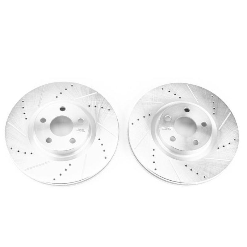 PSB Evolution Drill/Slot Rotor - Power Stop 17-19 Lincoln MKZ Front Evolution Drilled & Slotted Rotors - Pair