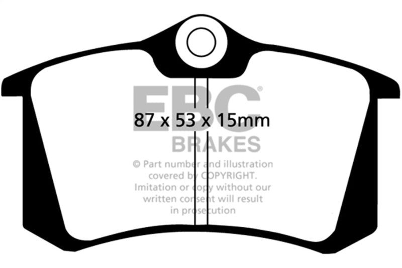 EBC Ultimax2 Brake Pad Sets - EBC 10-13 Audi A3 2.0 TD Ultimax2 Rear Brake Pads