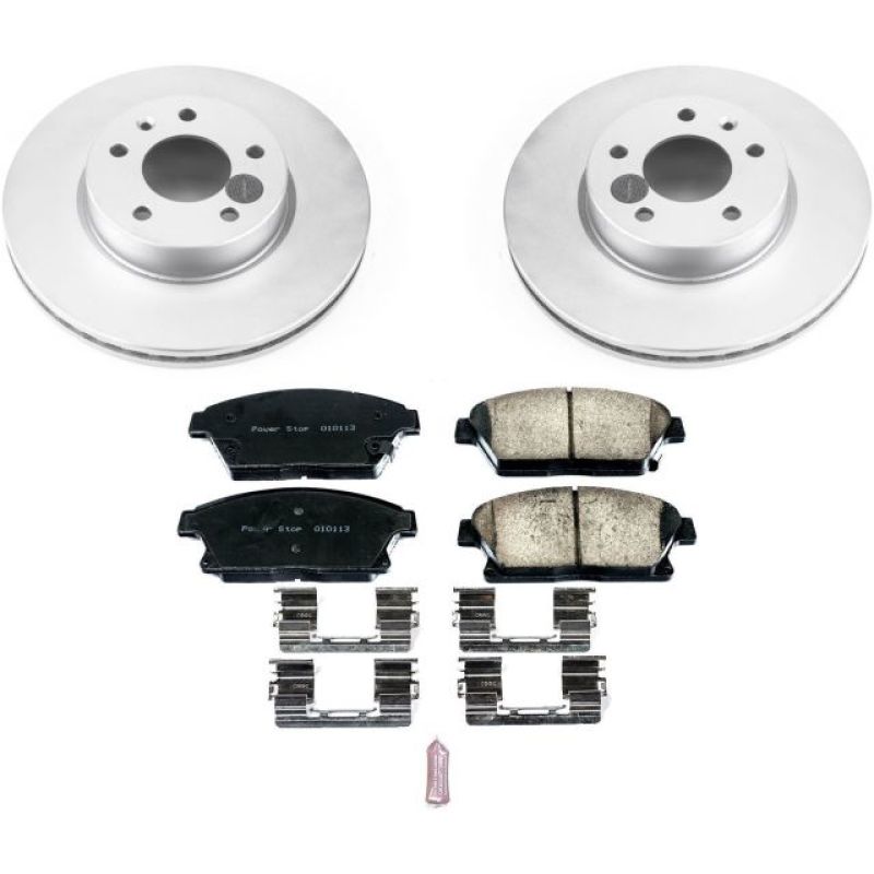 PSB Z17 Evolution Coated Kit - Power Stop 13-18 Cadillac ATS Front Z17 Evolution Geomet Coated Brake Kit