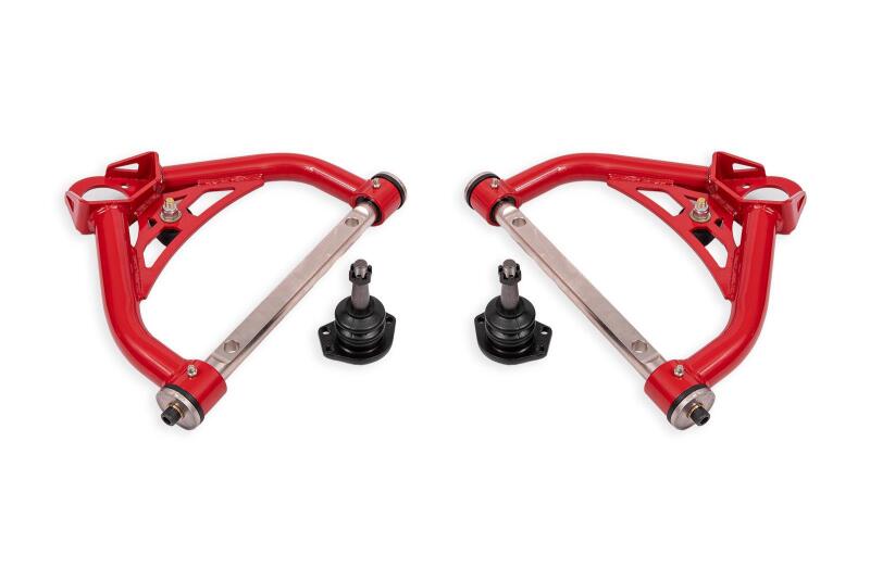 BMR Control Arms - BMR 70-81 Chevrolet Camaro Non-Adj. Upper A-Arms w/ 0.5in Tall Ball Joint (Delrin) - Red