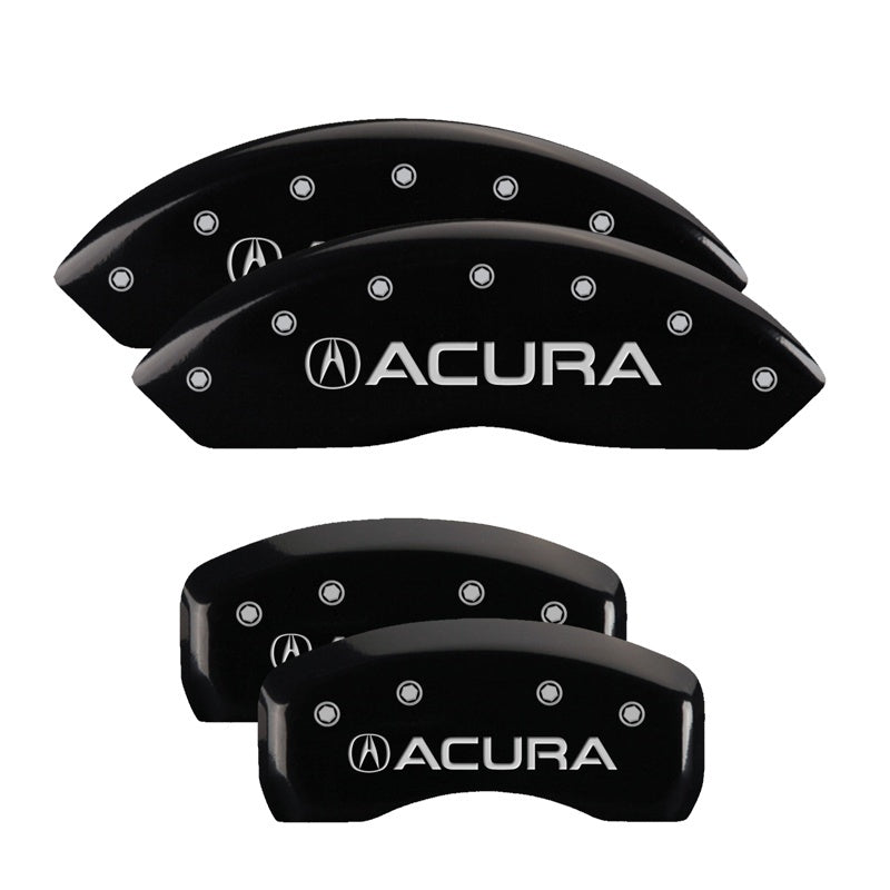 MGP Caliper Covers 4 Logo - MGP 4 Caliper Covers Engraved Front & Rear Acura Black Finish Silver Char 2017 Acura RDX