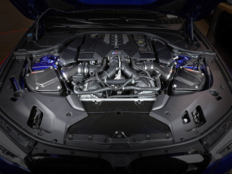 AFE Black Series Stage-2 Carbon Fiber Cold Air Intakes - aFe Black Series Stage-2 Carbon Fiber Cold Air Intake System w/ Pro DRY S Media - 18-19 BMW M5 (F90)