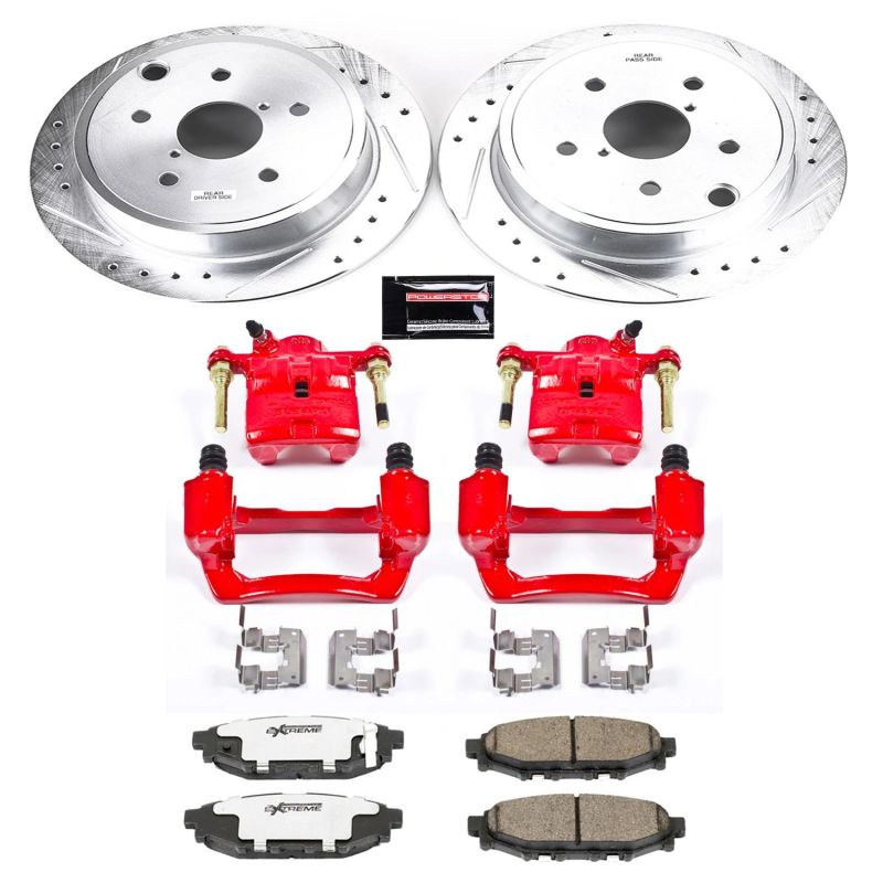 PSB Z26 Street Kit w/Cals - Power Stop 15-19 Subaru WRX Rear Z26 Street Warrior Brake Kit w/Calipers