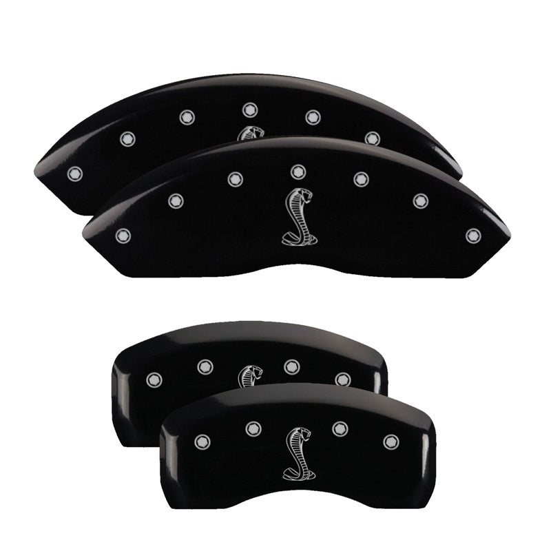 MGP Caliper Covers 4 Logo - MGP 4 Caliper Covers Engraved Front & Rear Tiffany Snake Black finish silver ch