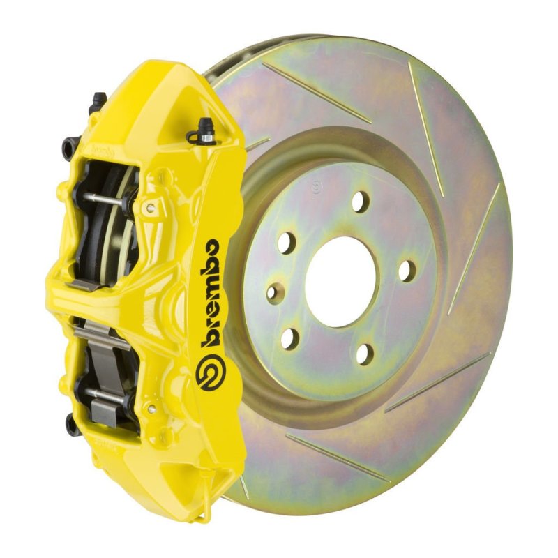 BRB Big Brake Kits - Brembo 05-14 Mustang GT Excl non-ABS Equipped Fr GT BBK 6Pist Cast 355x32 1pc Rtr Slot Type1-Yellow