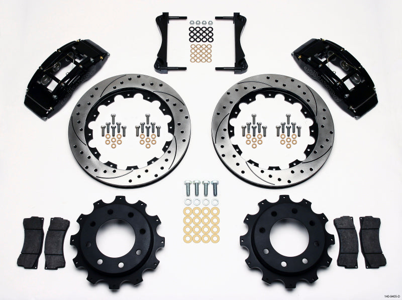 WIL TC6R Brake Kit - Wilwood TC6R Rear Kit 16.00in Drilled 1999-2010 GM H2 / 2500 4.63 Cntr