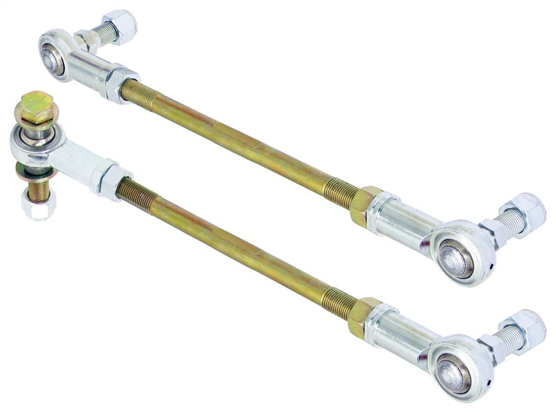 ROK Sway Bar Endlinks - RockJock JL/JT Front Adjustable Sway Bar End Link Kit 8 1/2in Long Rods w/ Heims