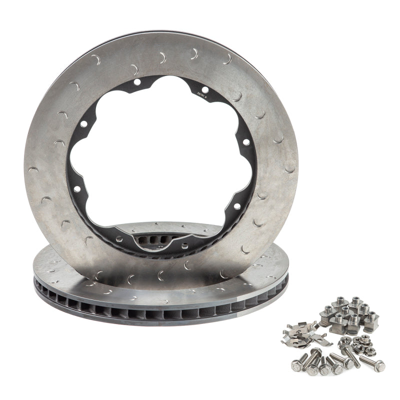 ALC Slotted Brake Rotors - Alcon Nissan R35 GTR Gen 1/2 380X30mm Rotor Ring Kit - Rear Left