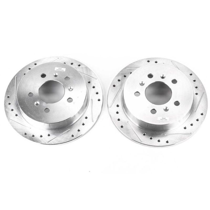 PSB Evolution Drill/Slot Rotor - Power Stop 08-09 Buick Allure Rear Evolution Drilled & Slotted Rotors - Pair