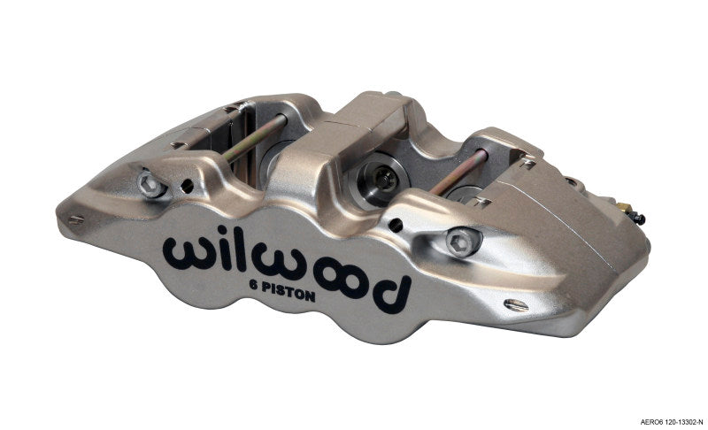 WIL Aero Caliper - Wilwood Caliper-Aero6-ST-L/H-Nickel (.80 Thk Pad) 1.75/1.38/1.38in Pistons 1.25in Disc