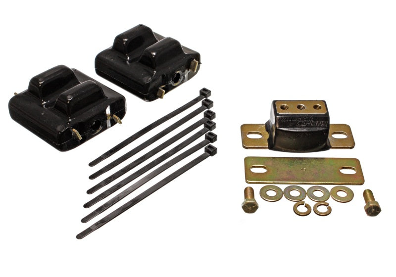 ES Eng/Trans Combo Kit - Black - Energy Suspension 87-91 Suburban C10-C30 2WD Black Motor & Transmission Mounts-Zinc Finish