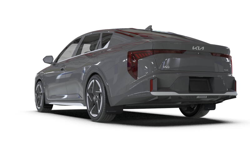 RAL Basic Blk Flap/Red Logo - Rally Armor 2025+ Kia K4 Black Mud Flap Red Logo