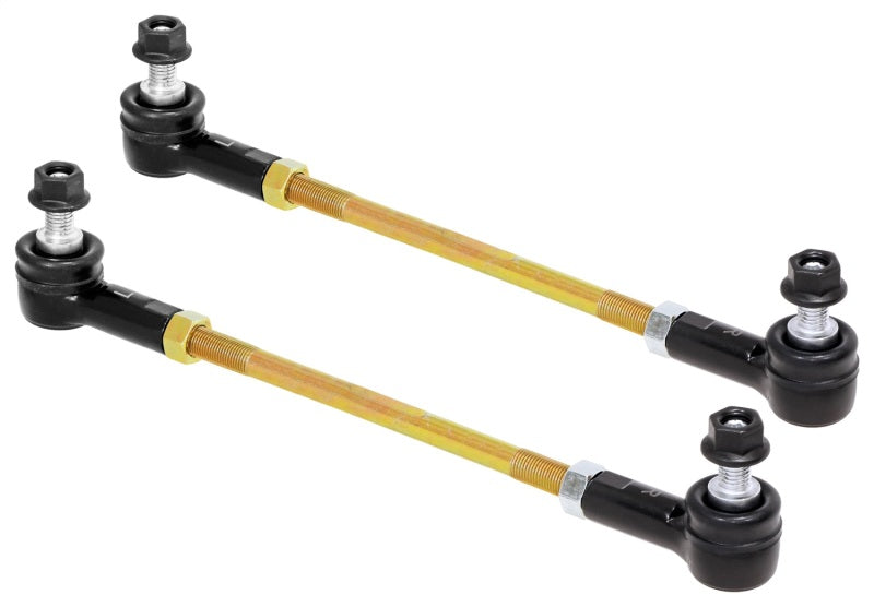 ROK Sway Bar Endlinks - RockJock Adjustable Sway Bar End Link Kit 10 1/2in Long Rods w/ Sealed Rod Ends and Jam Nuts pair