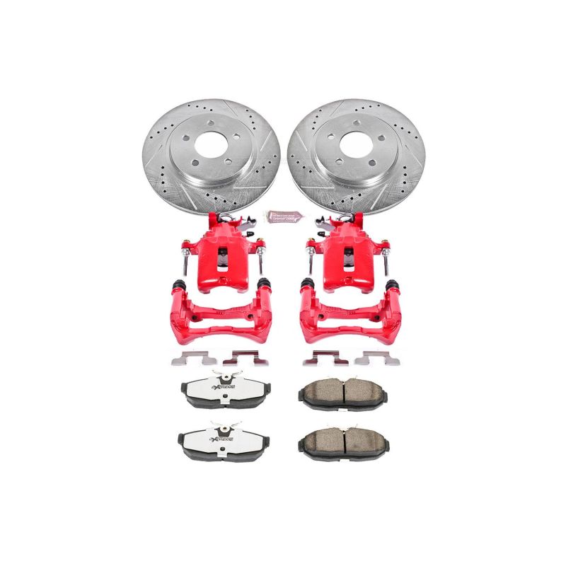 PSB Z26 Street Kit w/Cals - Power Stop 05-11 Ford Mustang Rear Z26 Street Warrior Brake Kit w/Calipers