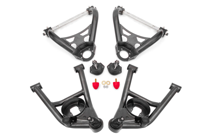 BMR Control Arms - BMR 64-72 A-Body Non-Adj A-Arm Kit - Black Hammertone