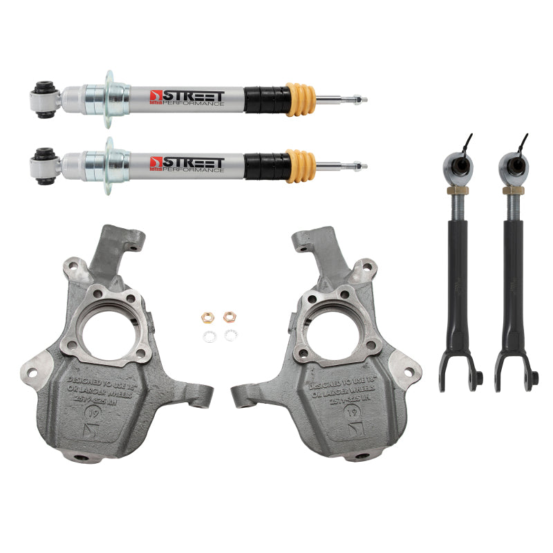 BT Lowering Kit - Belltech 21+ GM SUV SWB Only Front and Rear Lowering Kit w/ Street Performance Struts