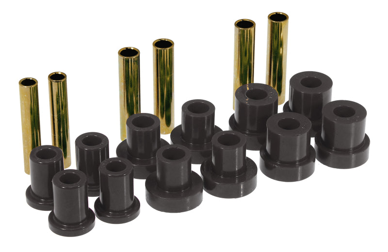 PRO Spring/Shackle Bush- Blk - Prothane 88-91 Chevy Blazer/Suburban 4wd Front Spring Bushings - Black