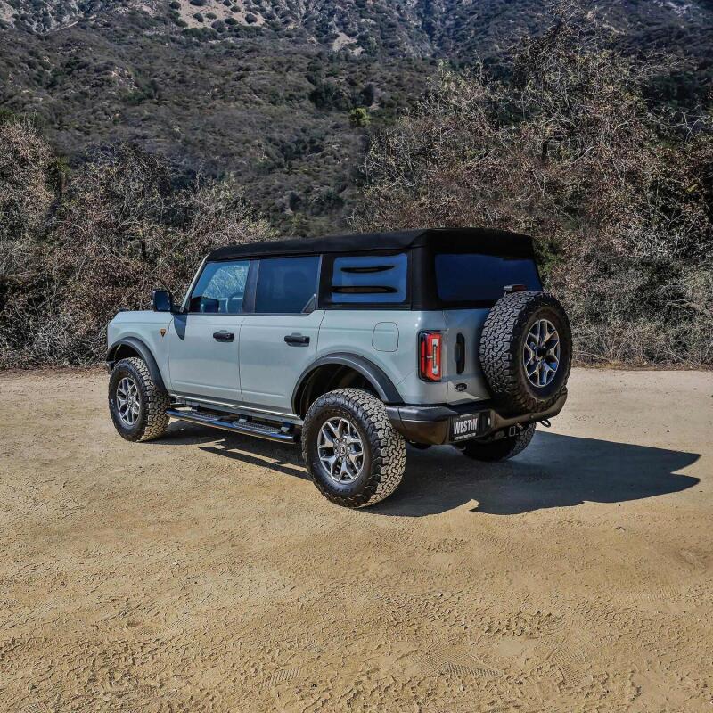 WES Nerf Bars - PRO TRAXX 5 - Westin 21-22 Ford Bronco (4-Door) PRO TRAXX 5 Oval Nerf Step Bars - Textured Black