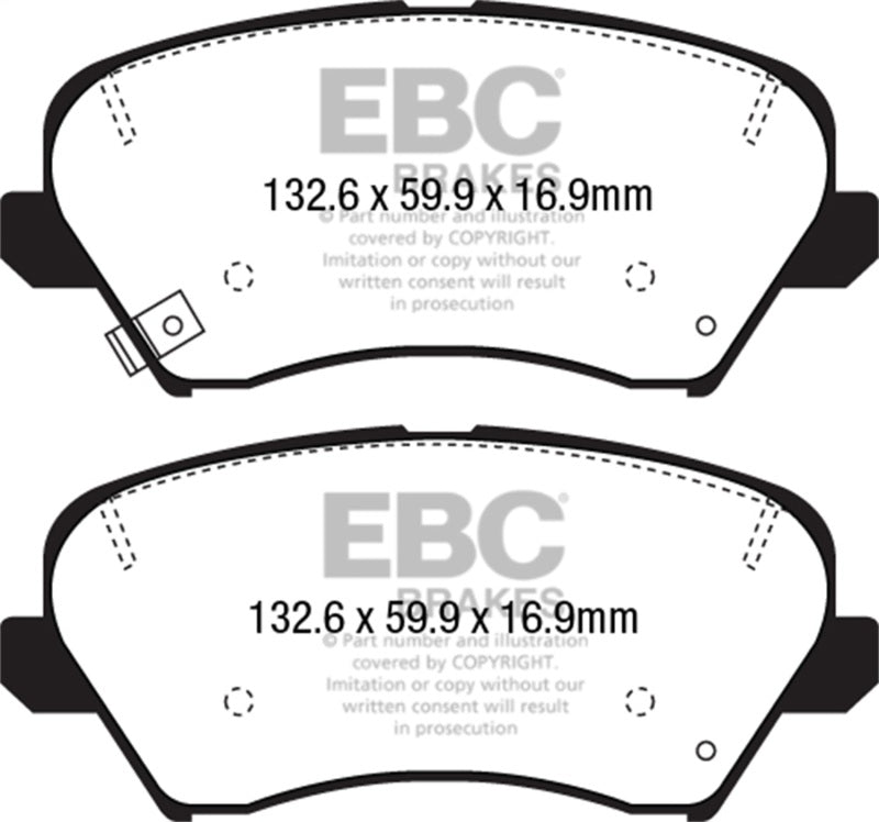 EBC Greenstuff Brake Pad Sets - EBC 2017 Hyundai Elantra GT 2.0L Greenstuff Front Brake Pads
