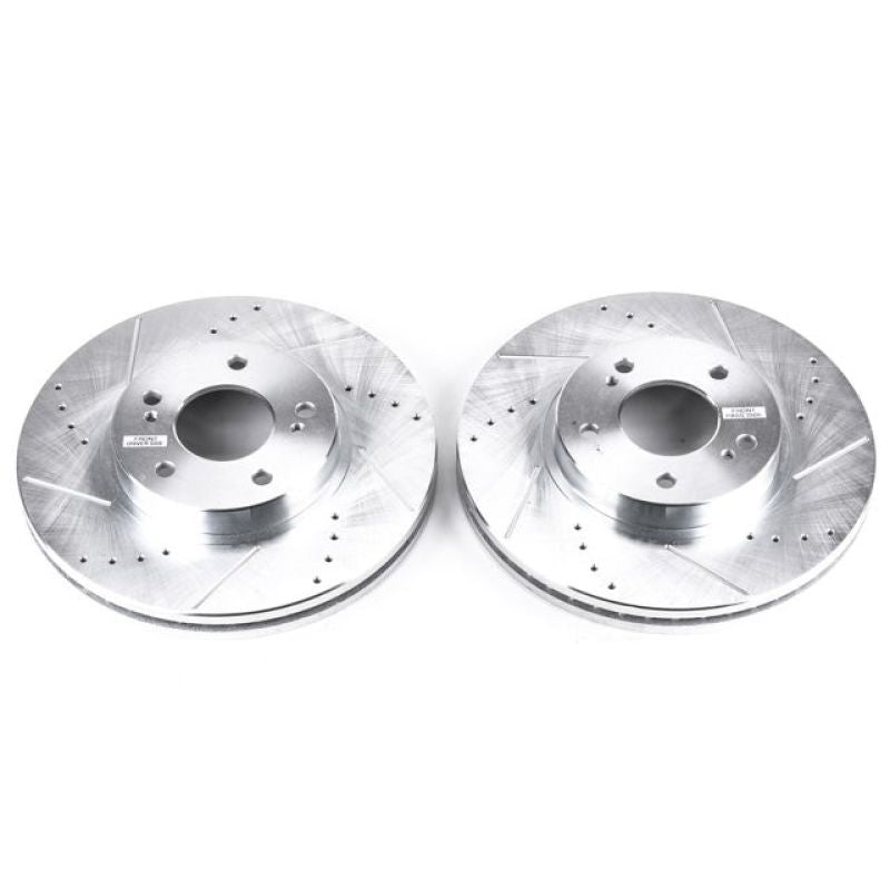 PSB Evolution Drill/Slot Rotor - Power Stop 97-01 Infiniti Q45 Front Evolution Drilled & Slotted Rotors - Pair