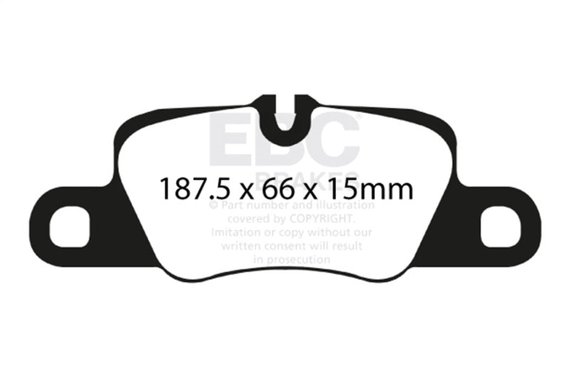 EBC Redstuff Brake Pad Sets - EBC 12-15 Porsche 911 (991) (Cast Iron Rotor only) 3.8 Carrera S Redstuff Rear Brake Pads