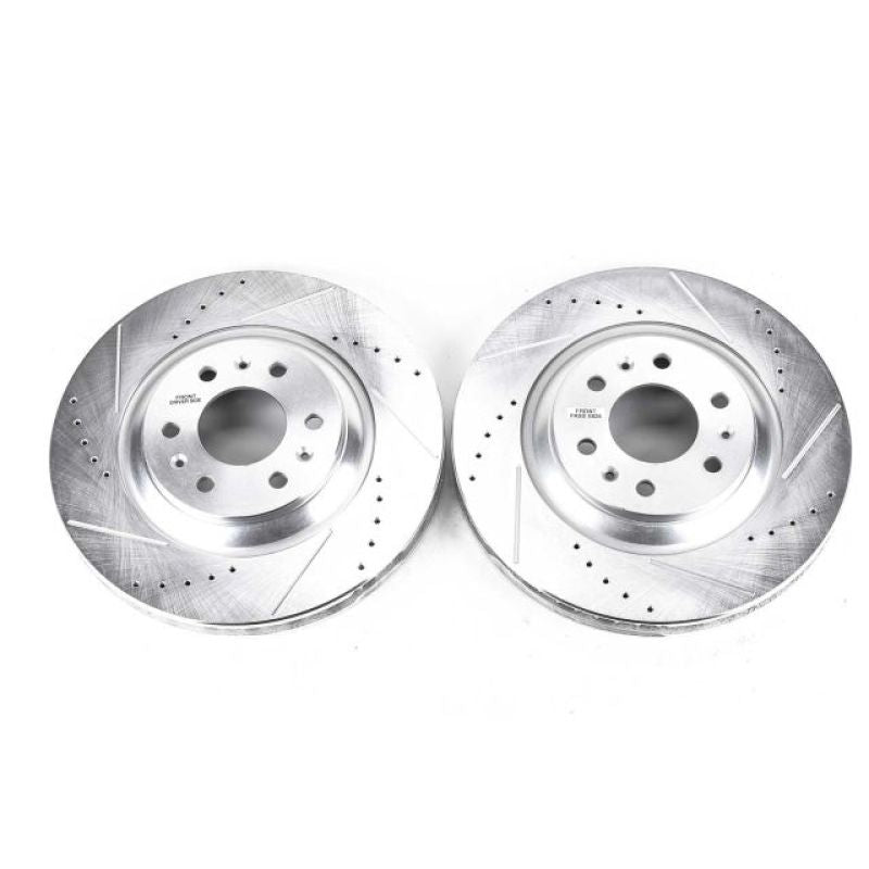 PSB Evolution Drill/Slot Rotor - Power Stop 04-09 Cadillac SRX Front Evolution Drilled & Slotted Rotors - Pair