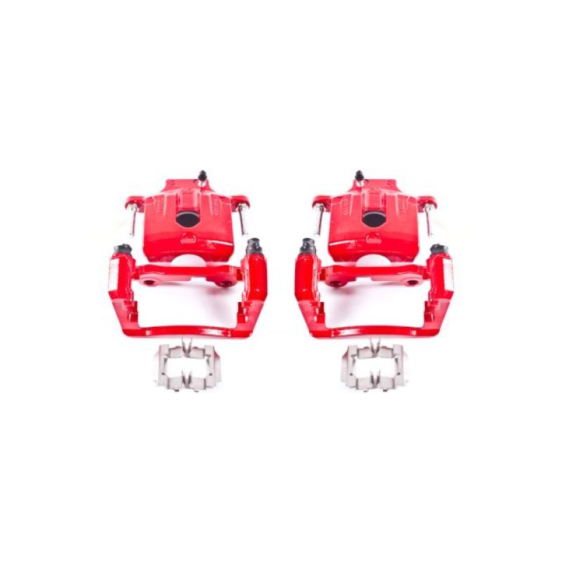 PSB Red Calipers - Power Stop 04-07 Buick Rainier Rear Red Calipers w/Brackets - Pair