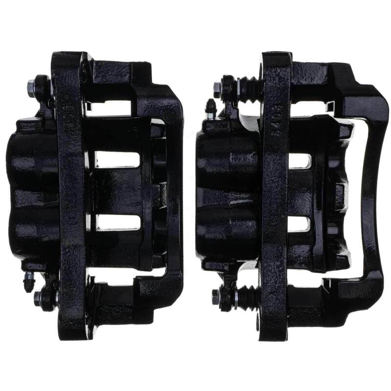 PSB Black Calipers - Power Stop 00-05 Ford Excursion Front Black Caliper - Pair w/Bracket