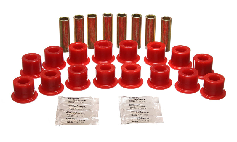 ES Cntrl Arm Bushings - Red - Energy Suspension 94-06 Hummer H1 Red Front & Rear End Control Arm Bushing Set