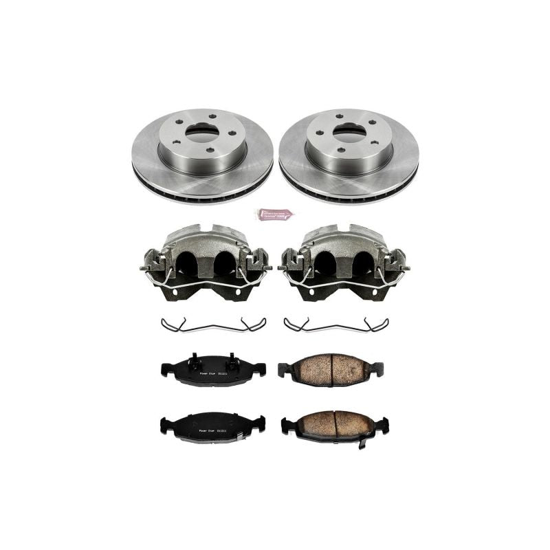 PSB Autospecialty Kit w/Cals - Power Stop 99-02 Jeep Grand Cherokee Front Autospecialty Brake Kit w/Calipers