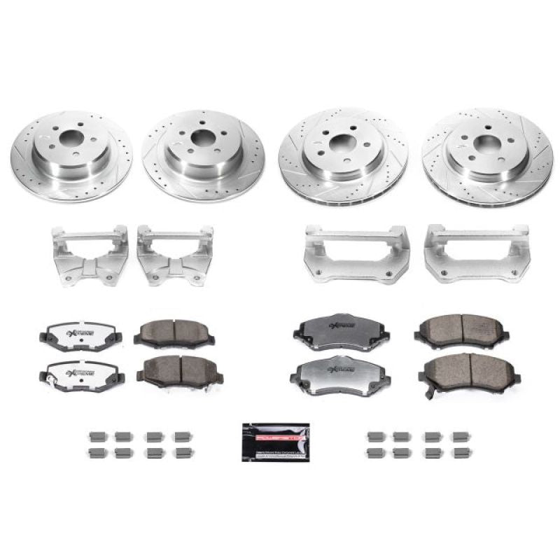 PSB Big Brake Conversion Kit - Power Stop 07-17 Jeep Wrangler Front & Rear Big Brake Conversion Kit