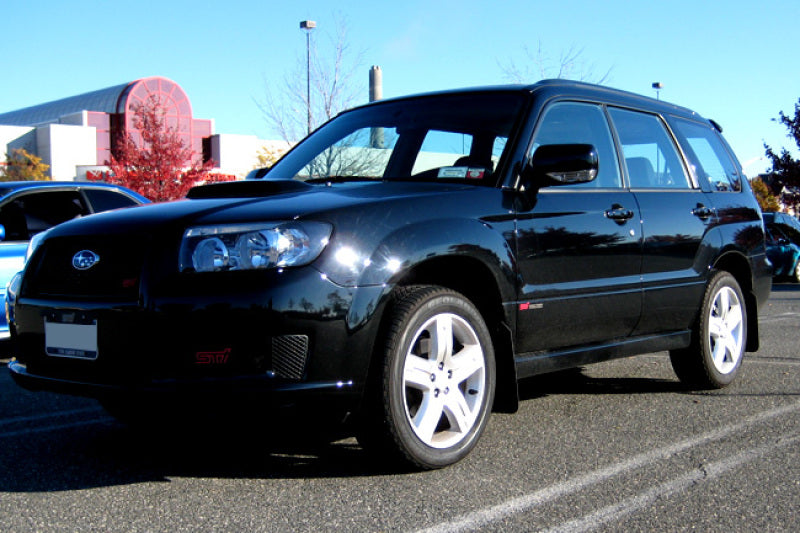 RAL Basic Blk Flap/Blk Logo - Rally Armor 03-08 Subaru Forester Basic Black Mud Flap w/ Black Logo